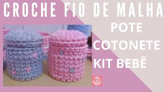 Como fazer kit bebê de croche fio de malha crochefiodemalha [upl. by Janella]