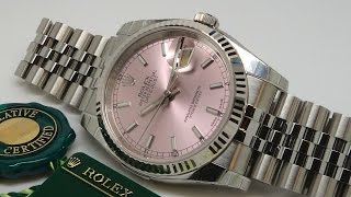 Rolex Datejust Pink dial ref 116234 [upl. by Eniger]