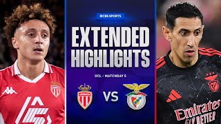 Monaco vs Benfica Extended Highlights  UCL League Phase MD 5  CBS Sports Golazo [upl. by Enileda]