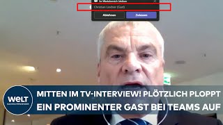 LIVE IM TV ExGeneral gibt Interview  plötzlich ploppt bei ihm ein prominenter Gast bei Teams auf [upl. by Idelson]