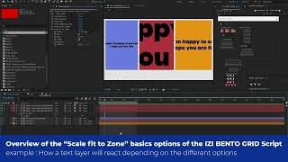 After Effects quotIZI Bento Gridquot Script  Fitscalezone overview [upl. by Iorgos]