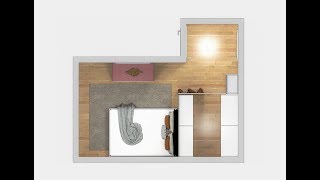 begehbarer Einbauschrank in engem Schlafzimmer [upl. by Ailegnave]