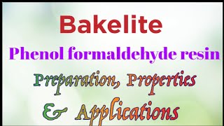 BakelitePhenolformaldehyde resinPolymer TechnologyJNTUKJNTUHJNTUA Applied ChemistryAUANU [upl. by Ahsekram]