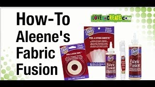 HowTo Aleenes Fabric Fusion Permanent Fabric Adhesive [upl. by Kirbee]