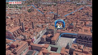 3° Bologna Marathon 2024 fly over the marathon 3D course map [upl. by Goat136]