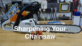 Sharpening a Chainsaw [upl. by Ycak619]