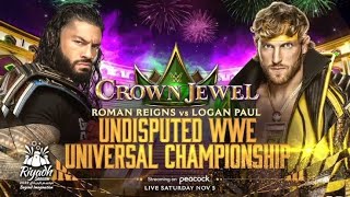 WWE Crown Jewel 2022 Official and Full Match Card [upl. by Htirehc595]