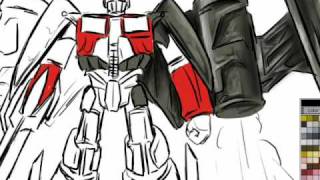 Jetfire Prime  quotTransformers ROTFquot speed painting [upl. by Hsemar]