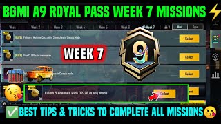 A9 WEEK 7 MISSION  BGMI WEEK 7 MISSIONS EXPLAINED  A9 ROYAL PASS WEEK 7 MISSION  C7S19 WEEK 7 [upl. by Iilek]