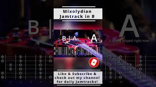 Cool Mixolydian Jamtrack in BMixolydian with Chords amp Scales backingtrack jamtrack guitarlesson [upl. by Breh]