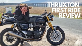 2022 Triumph Thruxton RS Review  My first experience of a PERFORMANCE modern classic [upl. by Naimerej]