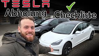 Tesla Abholung  Prüfung der Mängel bei Auto Übernahme [upl. by Assele265]