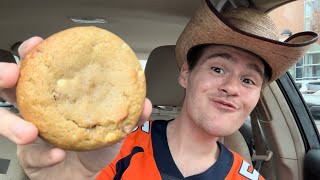 Insomnia Cookies Cinnamon Bun Deluxe Filled Cookie Review [upl. by Gizela]