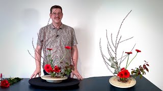 How To Make A Low Free Style Ikebana Style Arrangement [upl. by Assetnoc]