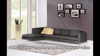 Photoshop tutorial  520  Huiskamer veranderen met AI generatief vullen [upl. by Tillo]