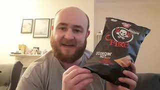 Seabrook Fire Eaters Scorchin Hot Trinidad Scorpion Chilli Crisps  Snack Tube [upl. by Sax]