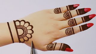 Latest Beautiful Backhand Mehandi designEasy Mehndi designsSimple Mehandi ka designHenna Mehandi [upl. by Cirdla395]