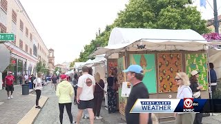 Kansas Citys Plaza Art Fair draws crowds despite weather [upl. by Sibbie]