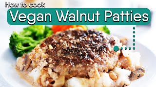 How to make delicious Vegan Walnut Patties PlantBased Meat Burgers  Not Only Carrots cooking show [upl. by Muldon]