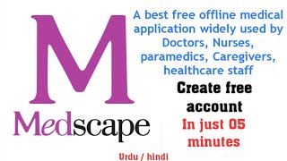 How to create account on medscape application  create free account for medscape  free medical app [upl. by Ellehcar]