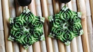 como hacer aros macrame con forma de flor [upl. by Brice965]