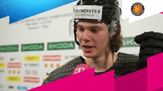 Moritz Seider nach der Niederlage gegen die USA  IIHF EishockeyWM 2023  MAGENTA SPORT [upl. by Nolham]