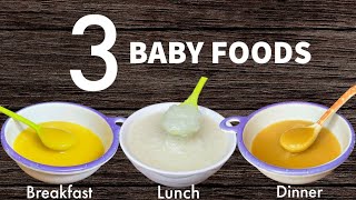 3 Baby foods Weightgain Food For 612 month Babies Plantain puree Potato Rice Poha Carrot Potato [upl. by Naut616]