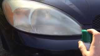 Cleaning headlights with bug spray [upl. by Halik]