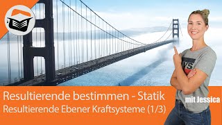 Resultierende bestimmen  Statik  Resultierende ebener Kraftsysteme 13  Einfach gut erklärt [upl. by Siulesoj]