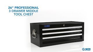 SGS 26quot 3 Drawer Middle Tool Chest [upl. by Anileuqcaj]