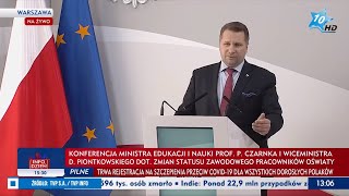 Powrót uczniów do szkół  konferencja prasowa ministra edukacji Przemysława Czarnka 11052021 r [upl. by Herald]