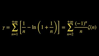 La constante d’Euler Partie 1Représentations sous formes de séries numériques [upl. by Nodnol]