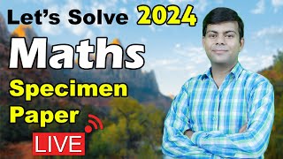 Maths 2024 Specimen Paper Full Solved  ICSE Class 10th Mathematics 2024 Exam [upl. by Aifoz]