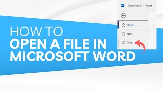 HOW TO OPEN A FILE IN MICROSOFT WORD USING THE BROWSE FOLDER [upl. by Marcello]