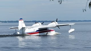 Grumman Goose flying at EAA Seaplane Base Oshkosh [upl. by Terr993]