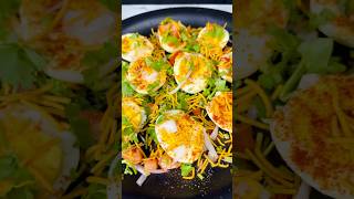 Boiled Egg Chaat shorts food streetfood boiled egg chaat asmrkitchenfood asmr [upl. by Yelhsa341]