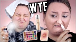 OMG WHAATT  FULL FACE FIRST IMPRESSIONS TESTING NEW MAKEUP [upl. by Nadroj]