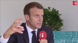 2018 07 03 extrait interview E MACRON sur lAFRIQUE [upl. by Aeel]