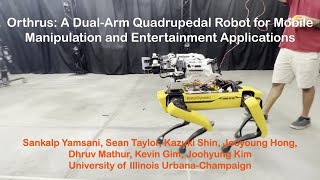 2023 Weekly KIMLAB Orthrus A Dualarm Quadrupedal Robot [upl. by Nesyt]