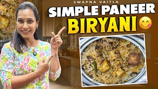 Paneer Biryani చాలా సింపుల్ గాswapnavaitla youtube food foryou foodietravel biryani [upl. by Nivle]