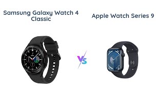 Samsung Galaxy Watch 4 Classic vs Apple Watch Series 9 🔥 Which is better for you [upl. by Nirrok]