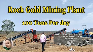 5 Tph Complete Line Of Rock Gold Processing Plant Working  Rock Gold Mining Equipment Installation [upl. by Aym880]