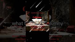 Calumny booktube reader author booktok words wordmeaning fypage fyp shortsyoutube shorts [upl. by Atter]