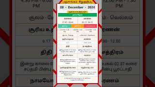 Today Tamil Calendar l Nalla Neram amp Panchangam l December 8 2024 l panchangam nallaneram [upl. by Annyahs]