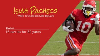 Isiah Pacheco RB Kansas City Chiefs  Every run  2022  Week 10 vs Jacksonville Jaguars [upl. by Leonhard]