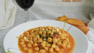 Potaje de Garbanzos con Jamón Ibérico [upl. by Ocsecnarf]