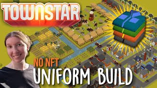 Town Star Uniform Build with no NFTs  PlaytoEarn Town Star Build Ideas  Uniforms [upl. by Aelak]