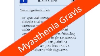 Myasthenia Gravis Illness Script  USMLE Internal Medicine Board Review [upl. by Yatnahc993]