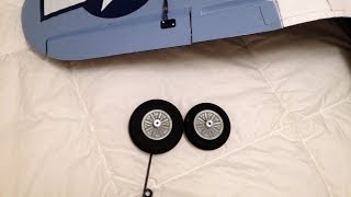 Parkzone F4U1A Corsair Rough Field Landing Gear Review and Maiden with Takeoffs and Landings [upl. by Leahcimnaes863]