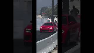 Hellcat drifting in the pit 😮‍💨 takeover youtubeshorts srt carmeet [upl. by Llerrit562]